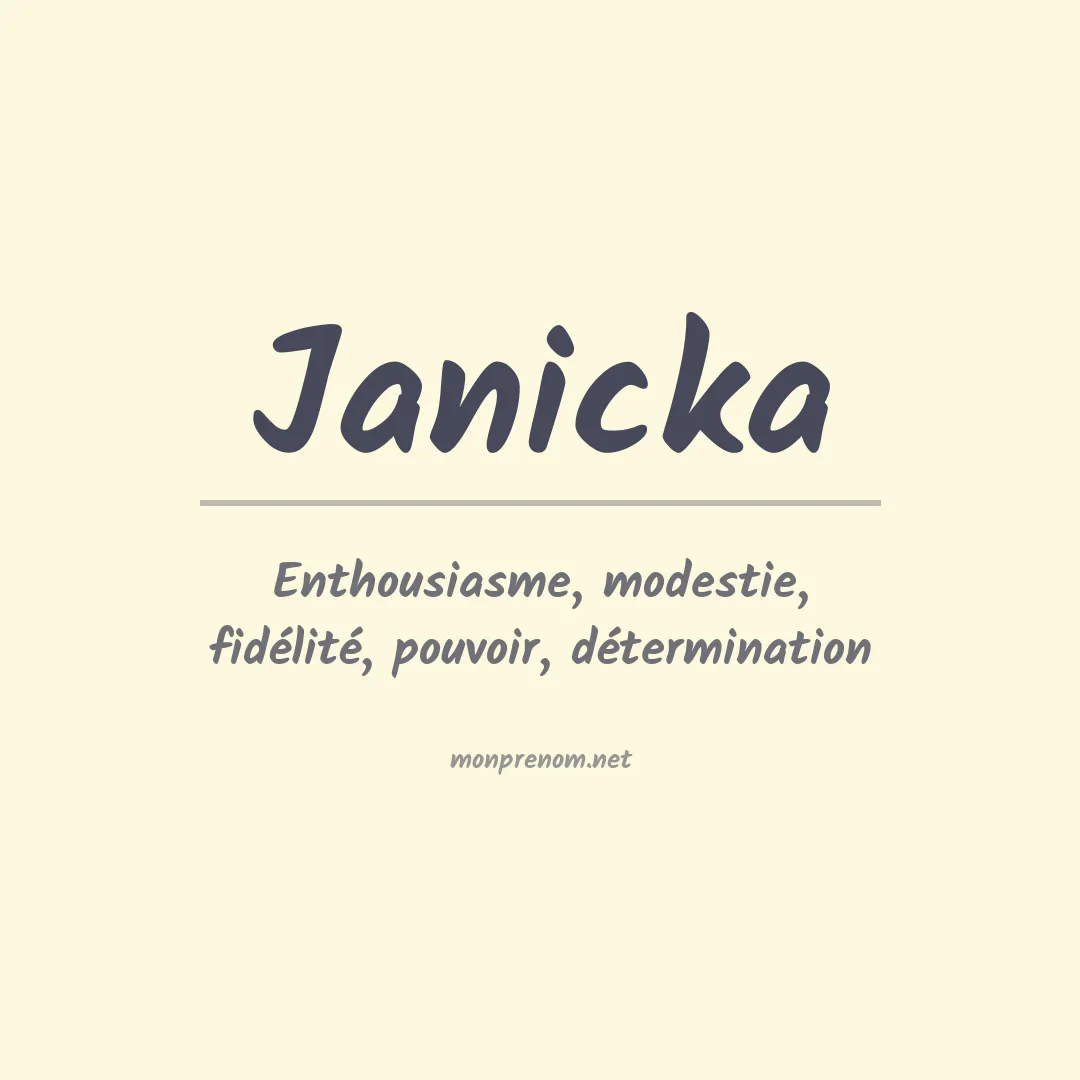 Signification du prénom Janicka