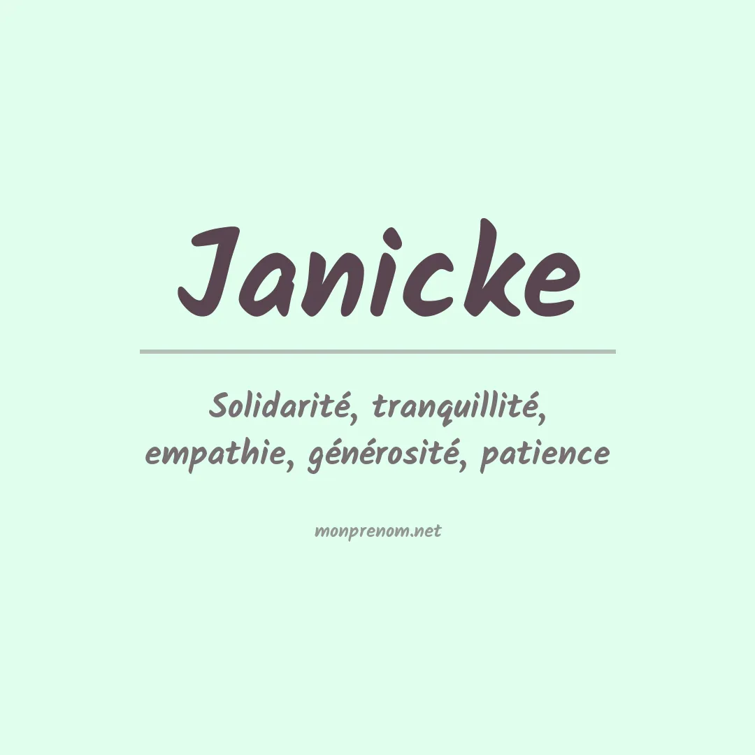Prénom Janicke