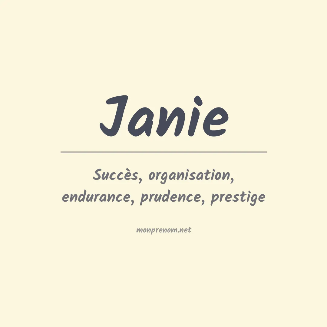 Prénom Janie