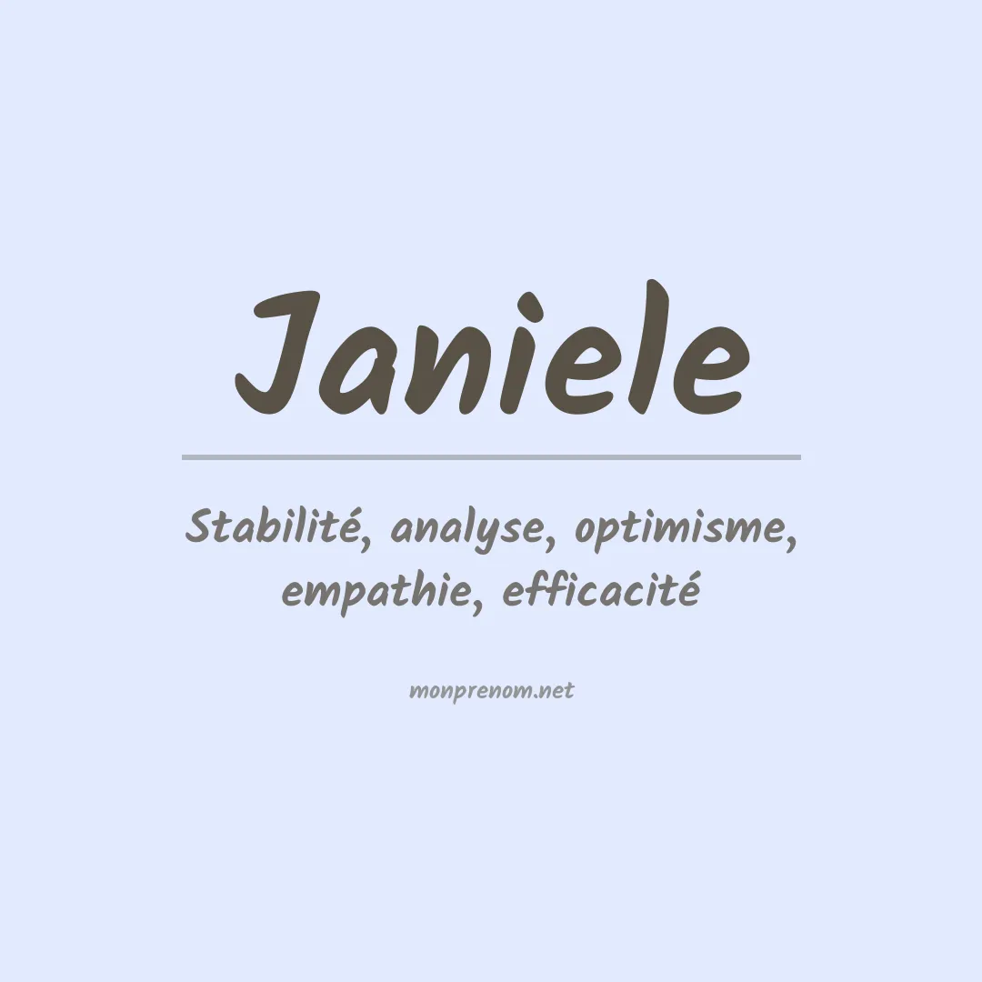 Prénom Janiele