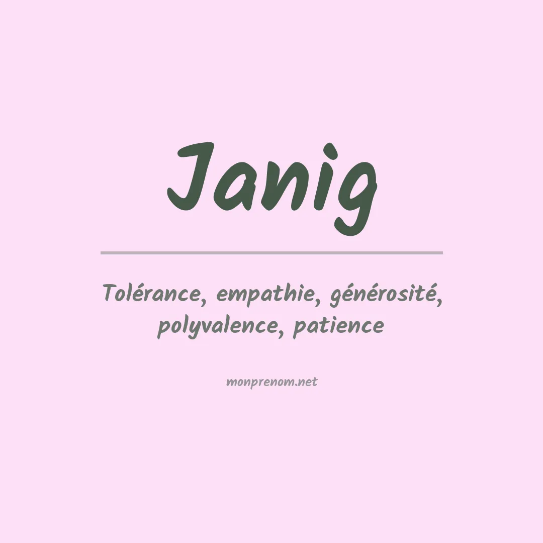 Signification du prénom Janig