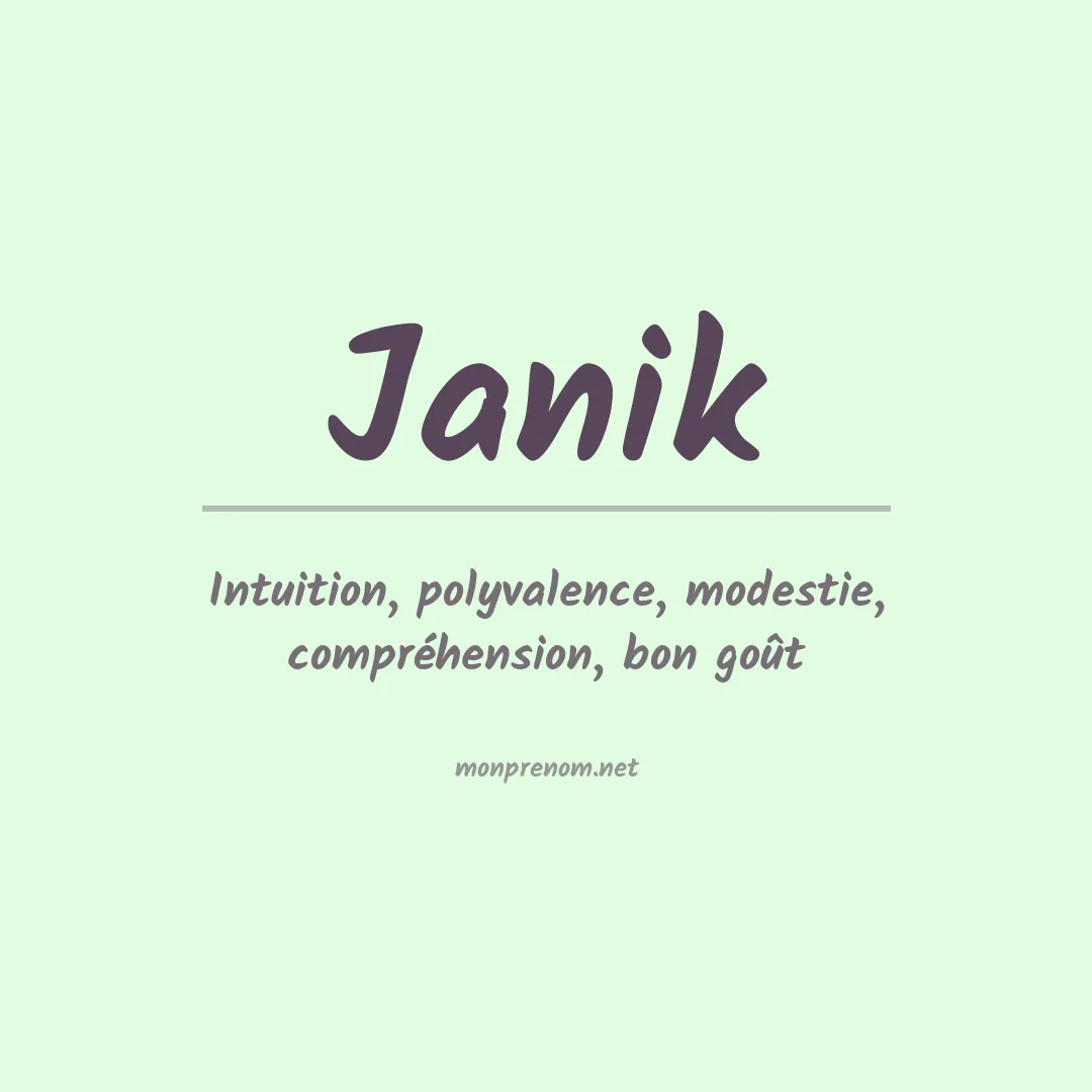 Prénom Janik