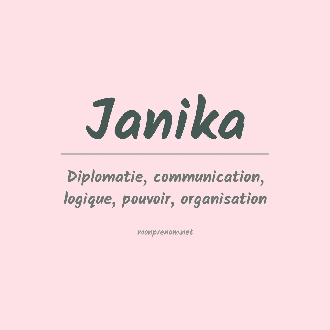 Signification du prénom Janika
