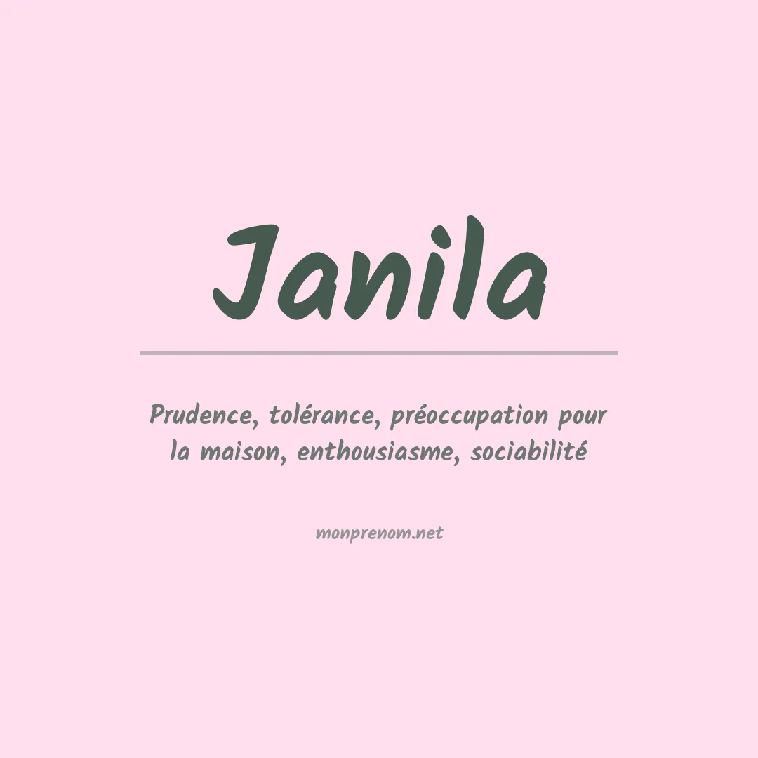 Signification du prénom Janila