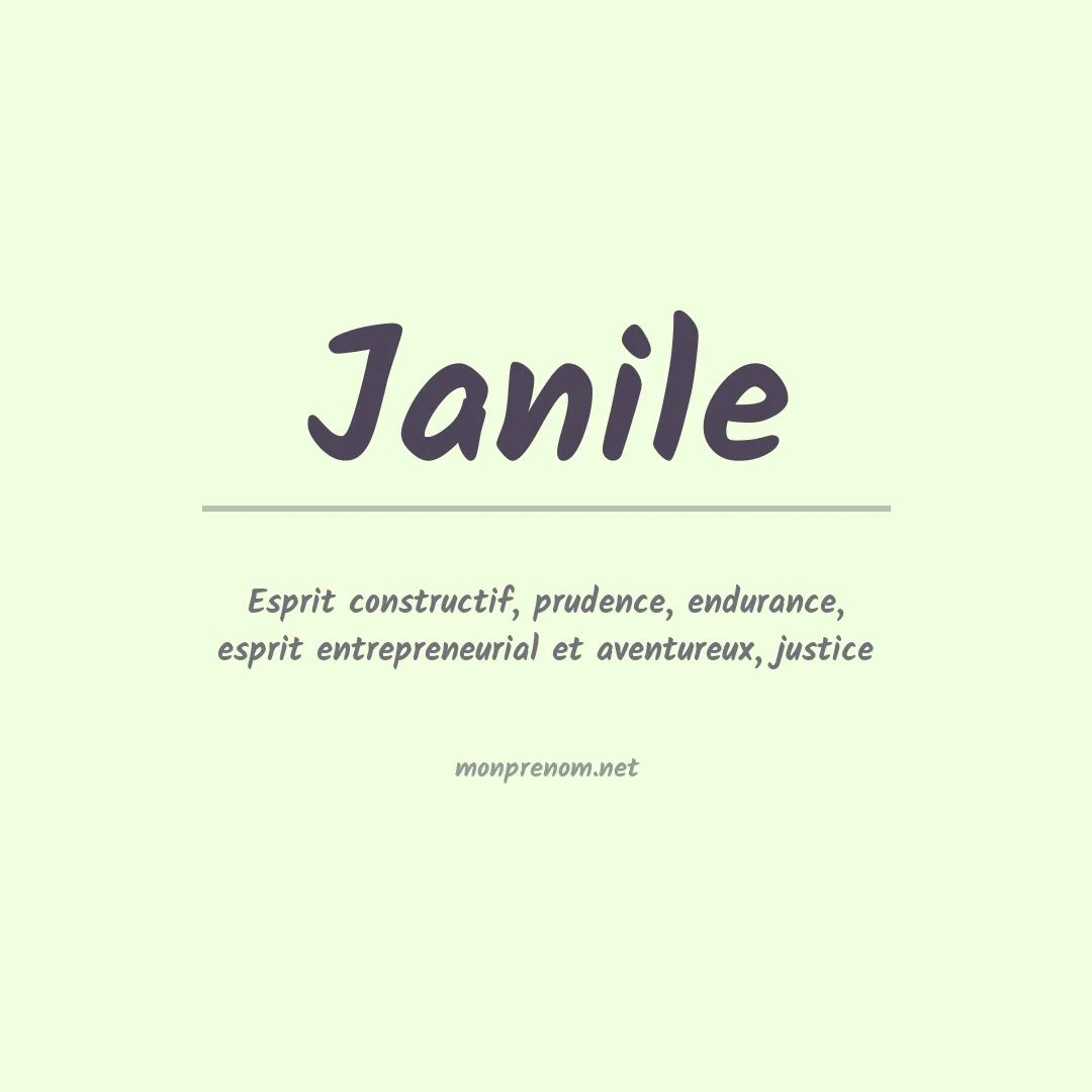Prénom Janile