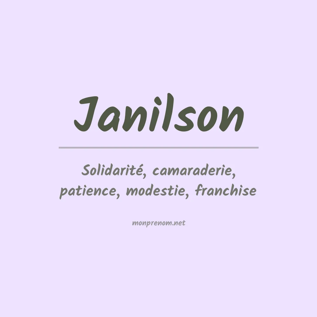 Prénom Janilson