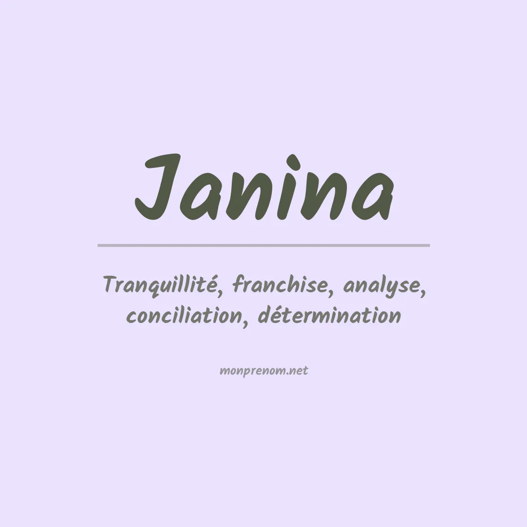 Prénom Janina