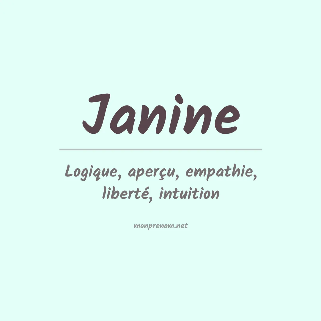 Prénom Janine