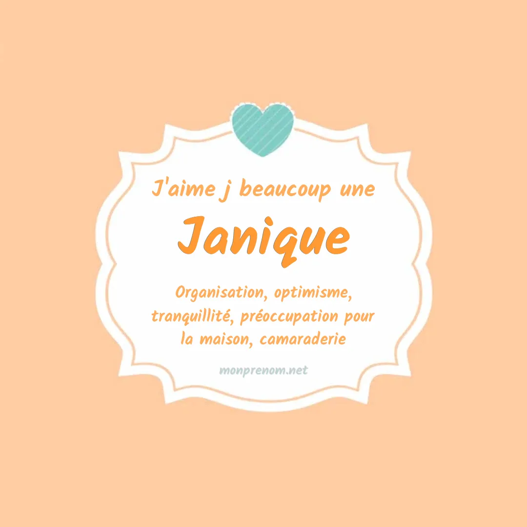 J'aime beaucoup Janique