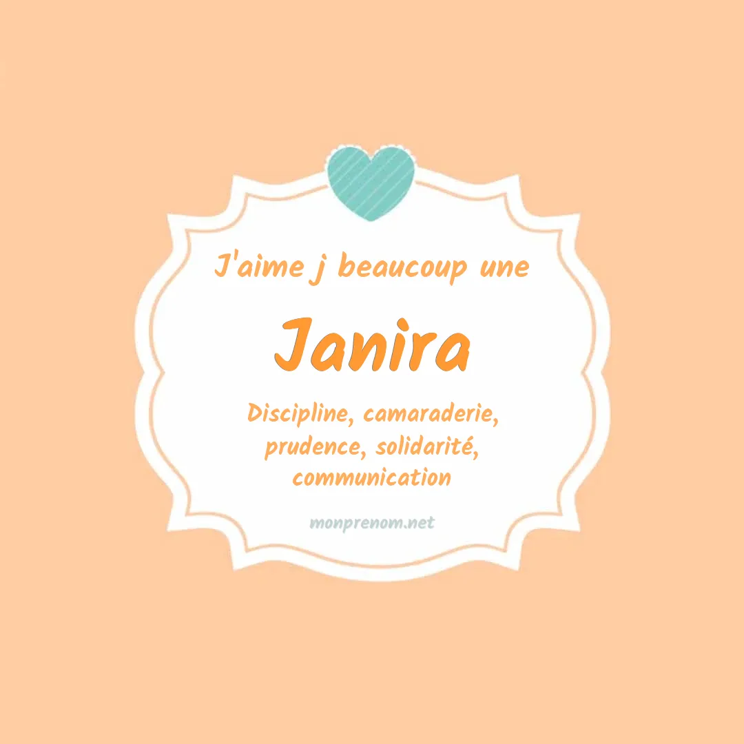 J'aime beaucoup Janira