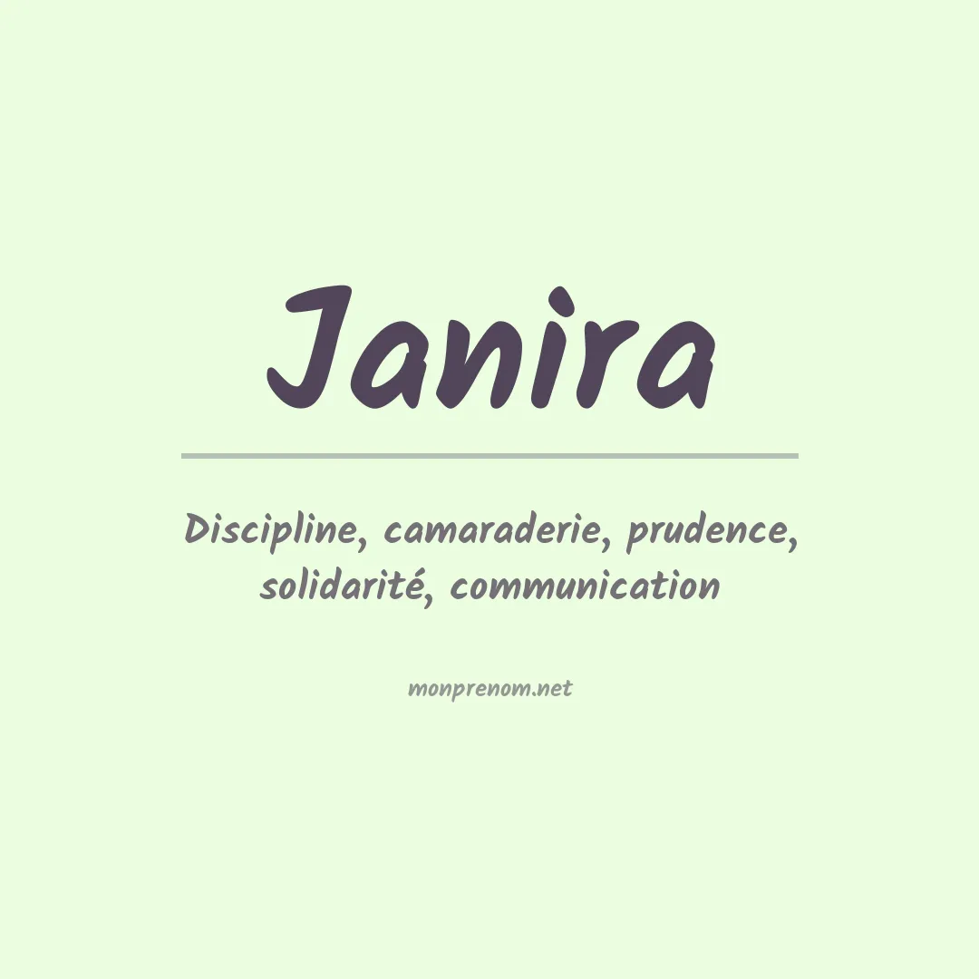 Signification du prénom Janira