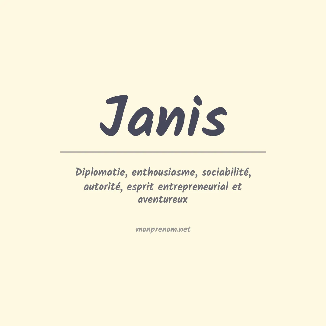 Prénom Janis