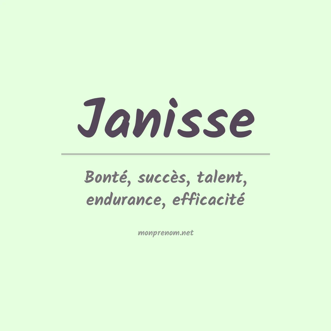 Prénom Janisse