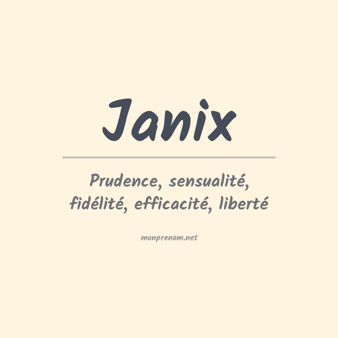 Signification du prénom Janix