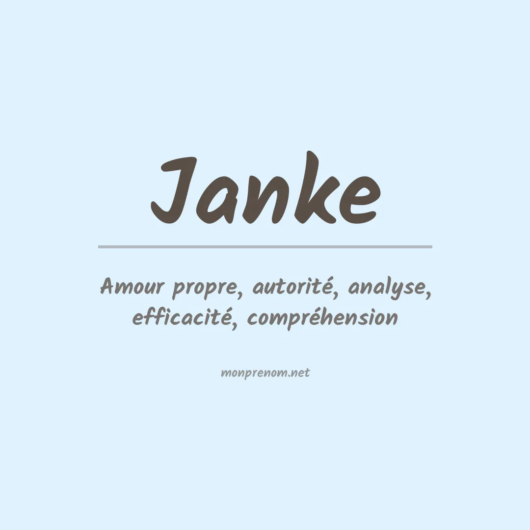 Prénom Janke