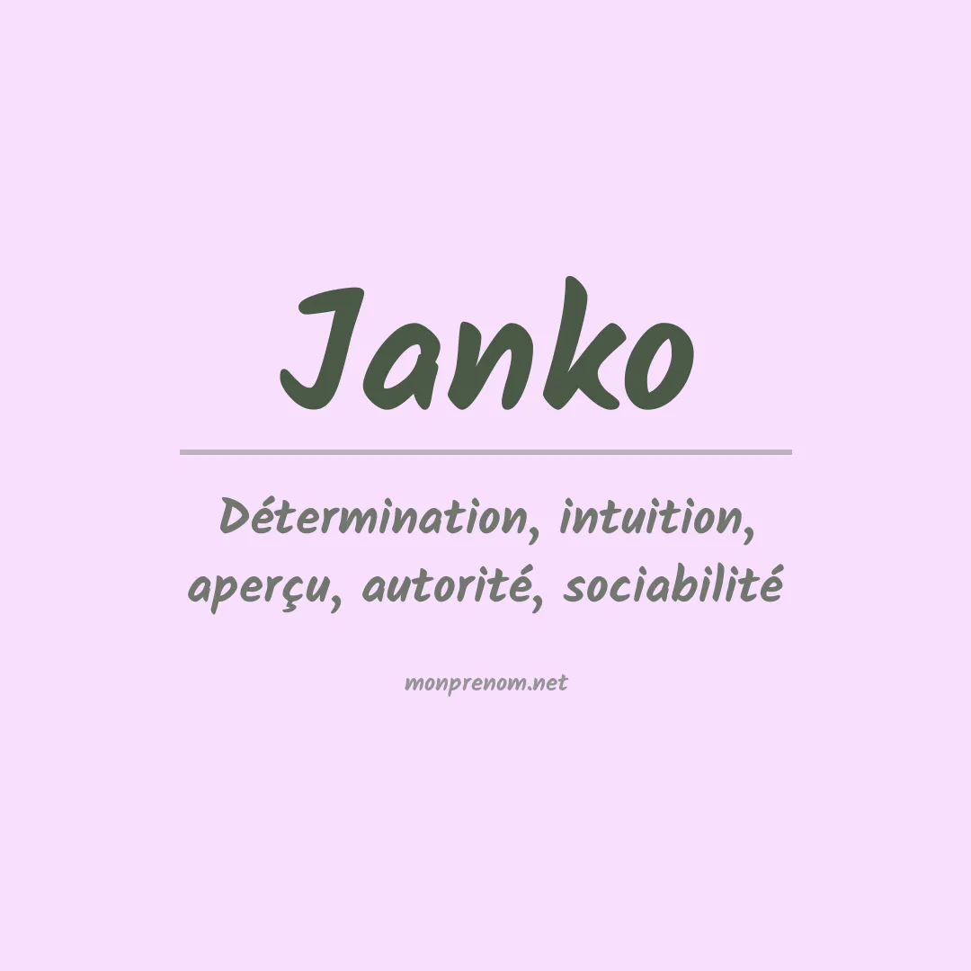 Prénom Janko