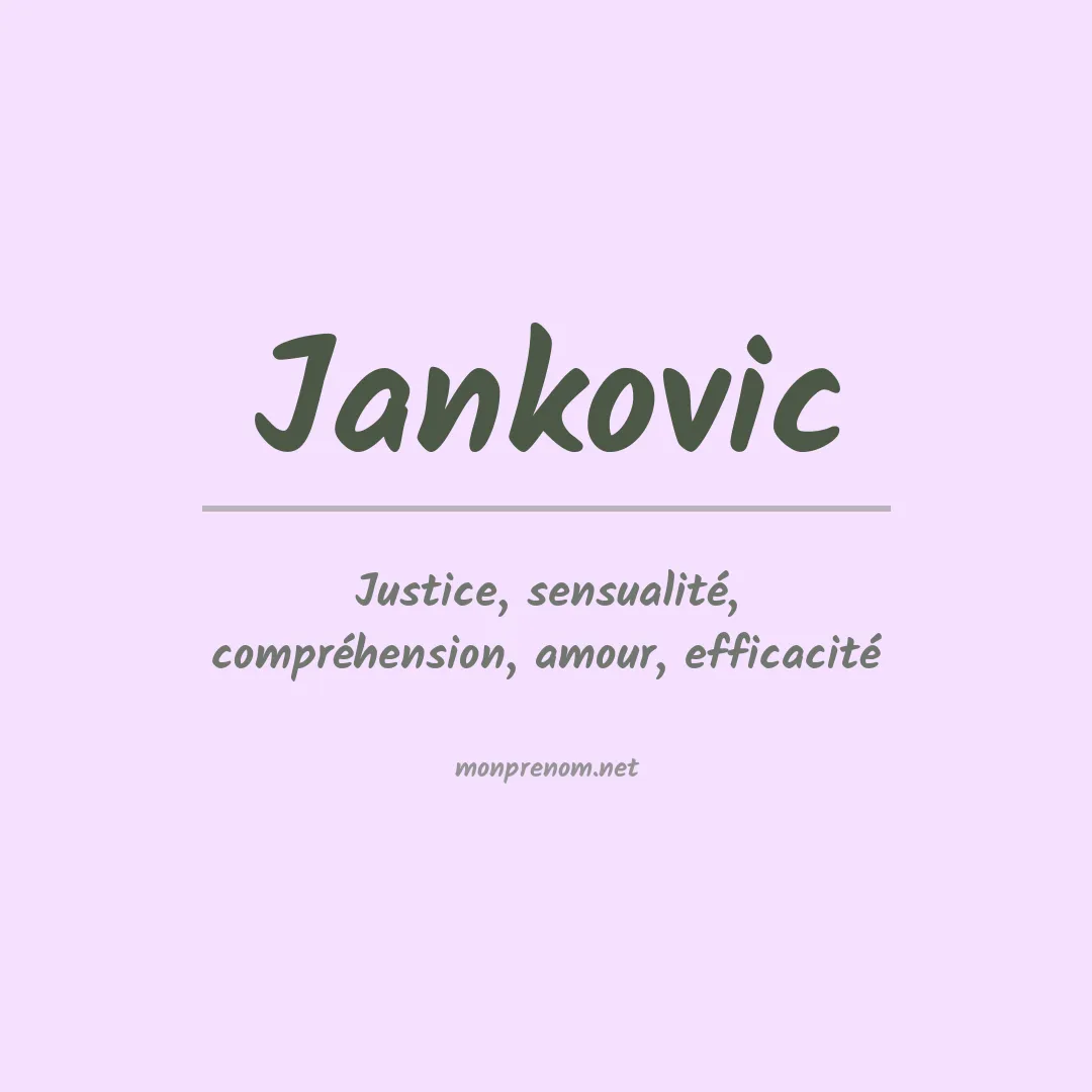 Prénom Jankovic