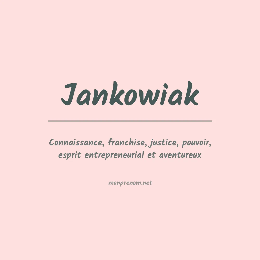 Prénom Jankowiak