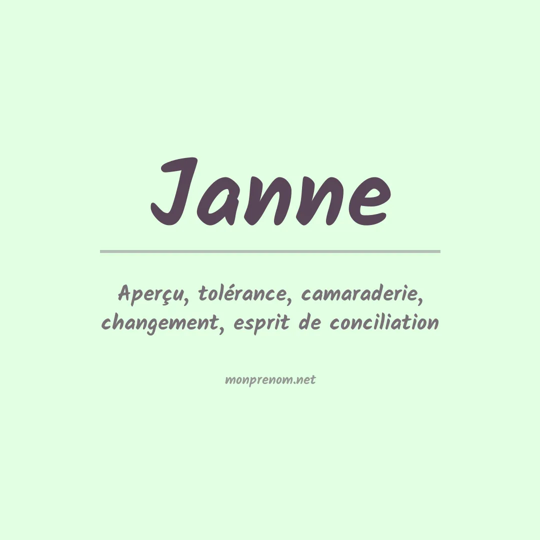 Prénom Janne