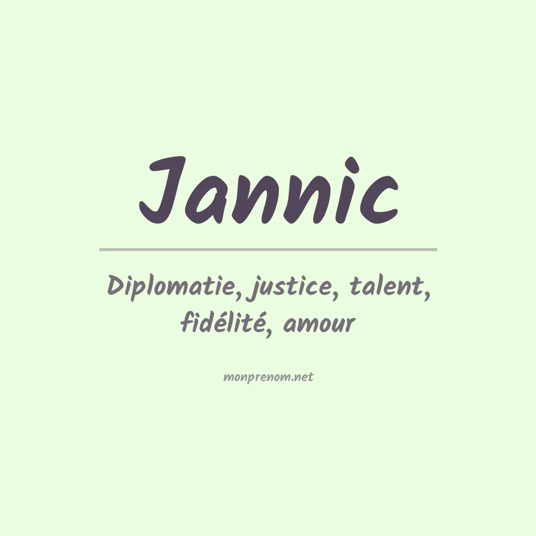 Signification du prénom Jannic