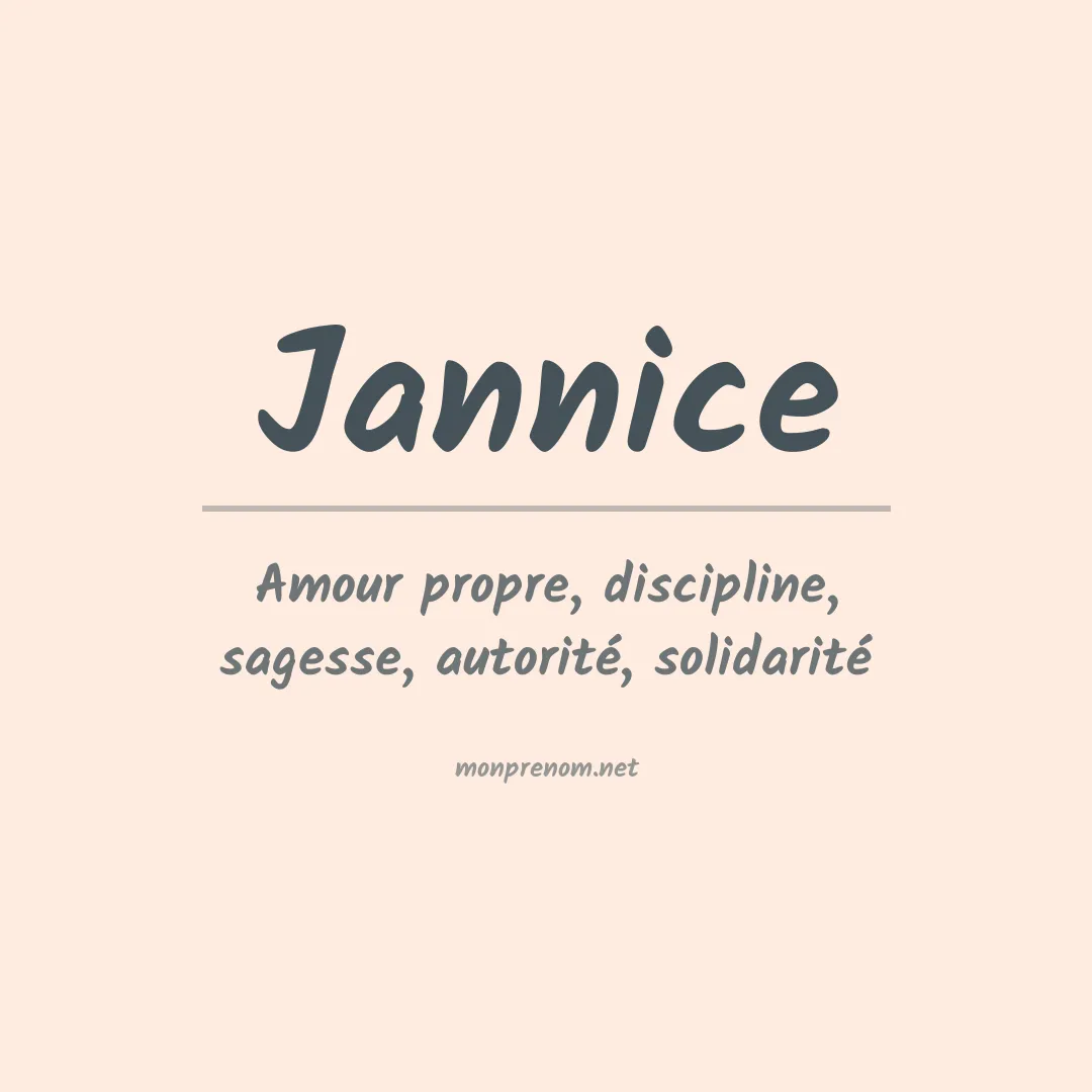 Prénom Jannice