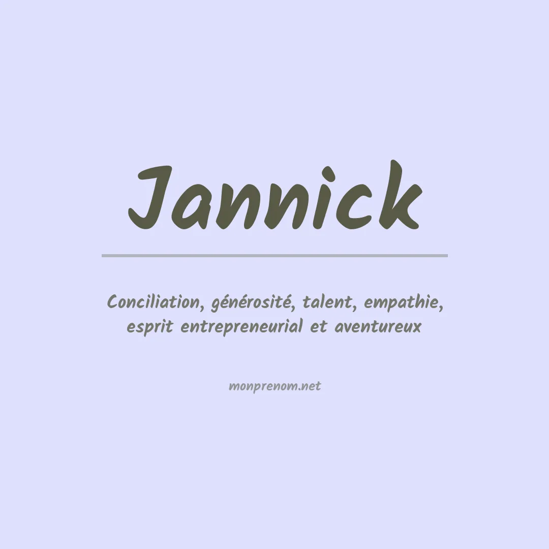 Prénom Jannick