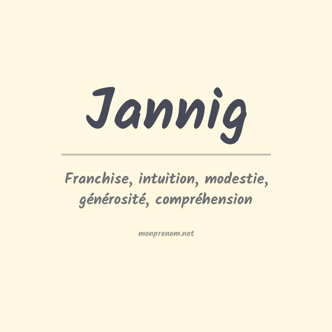 Signification du prénom Jannig