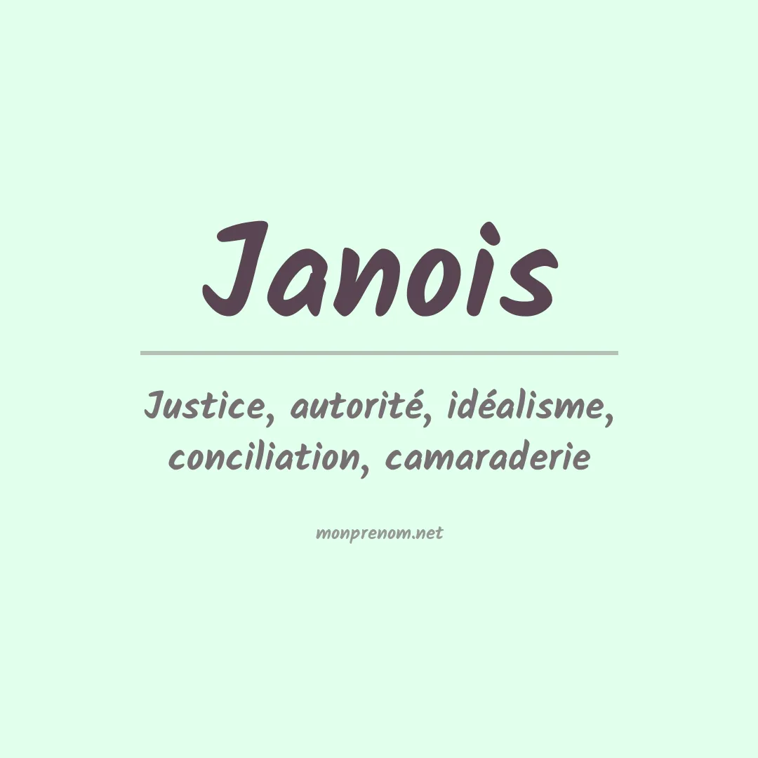 Signification du prénom Janois