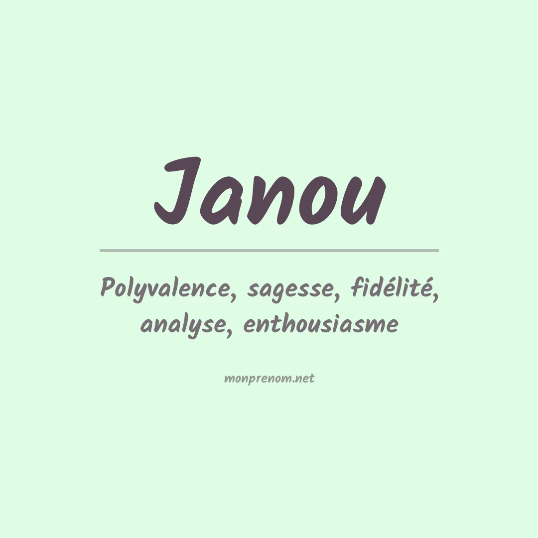 Signification du prénom Janou