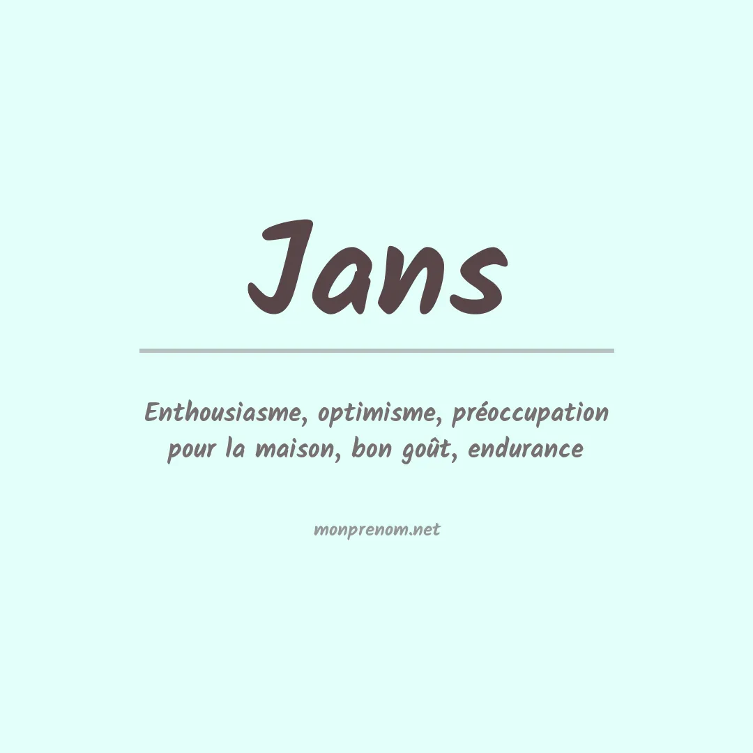 Prénom Jans