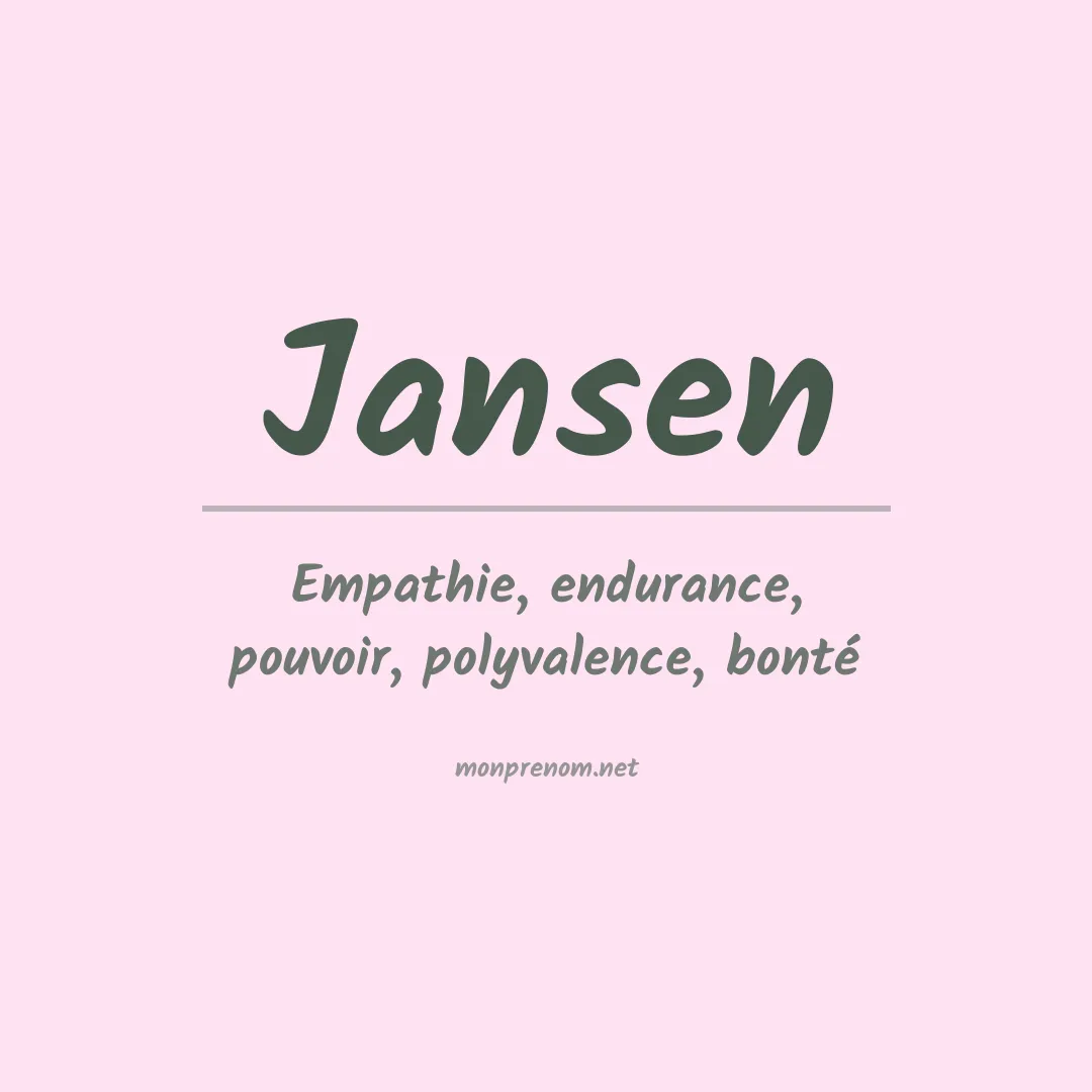 Prénom Jansen