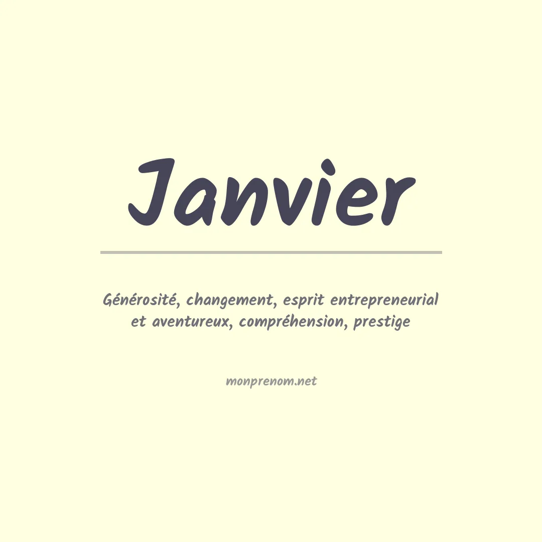 Prénom Janvier