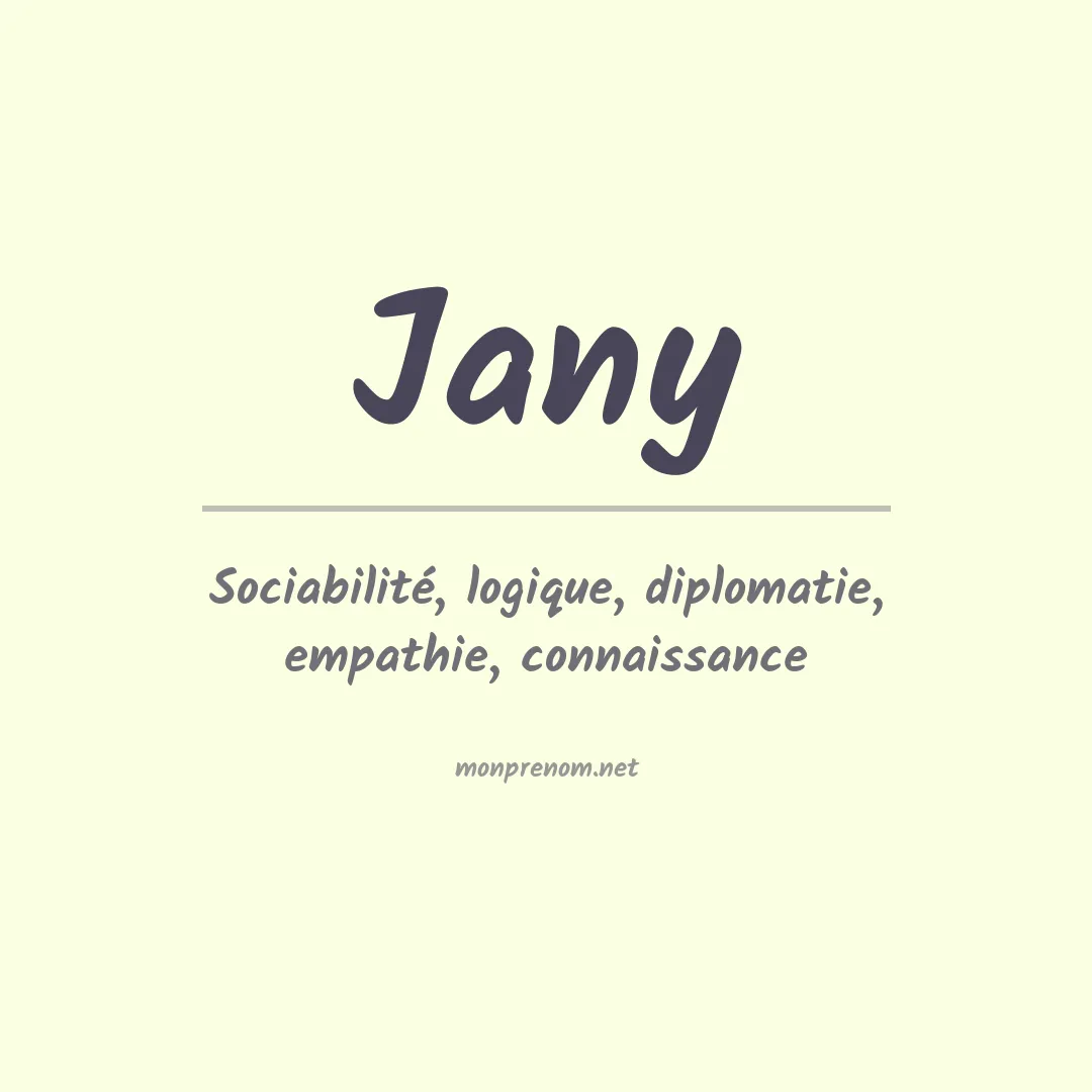 Prénom Jany