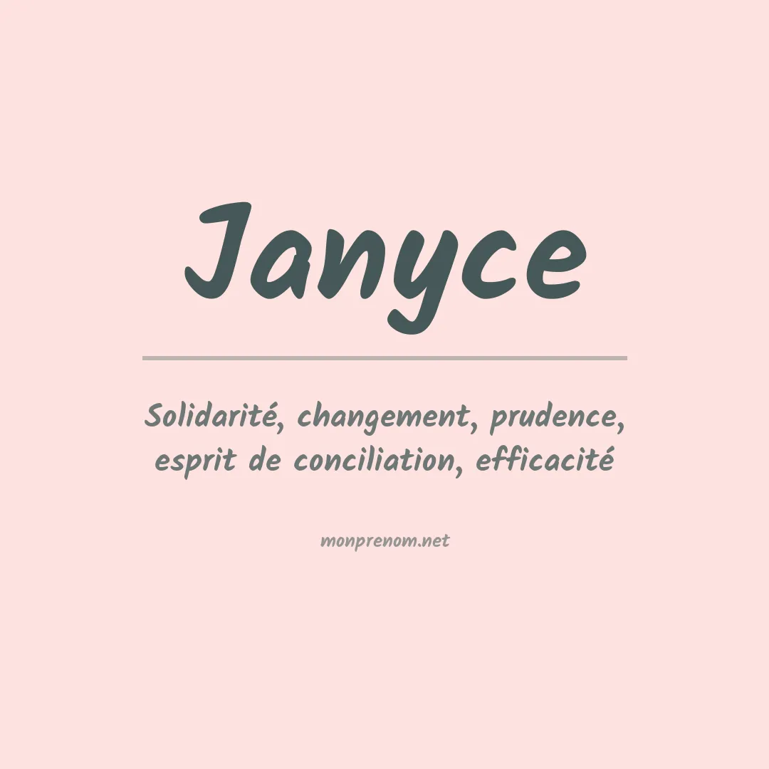 Prénom Janyce