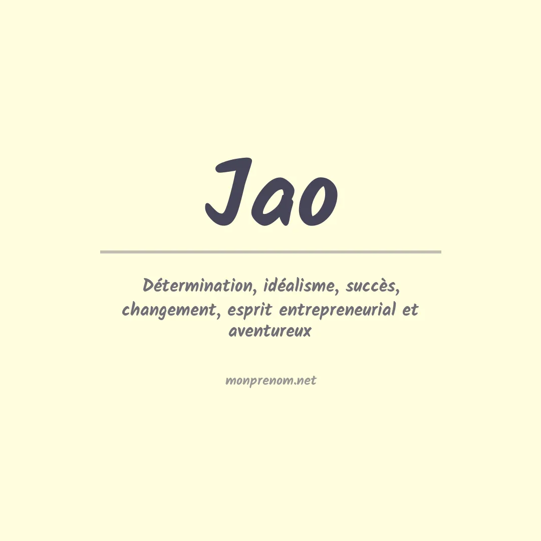 Signification du prénom Jao