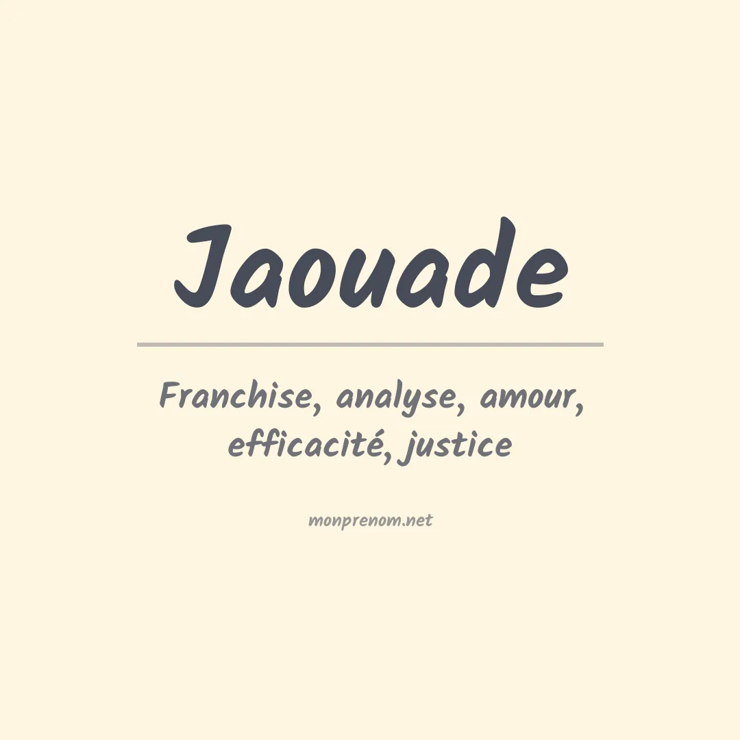 Prénom Jaouade