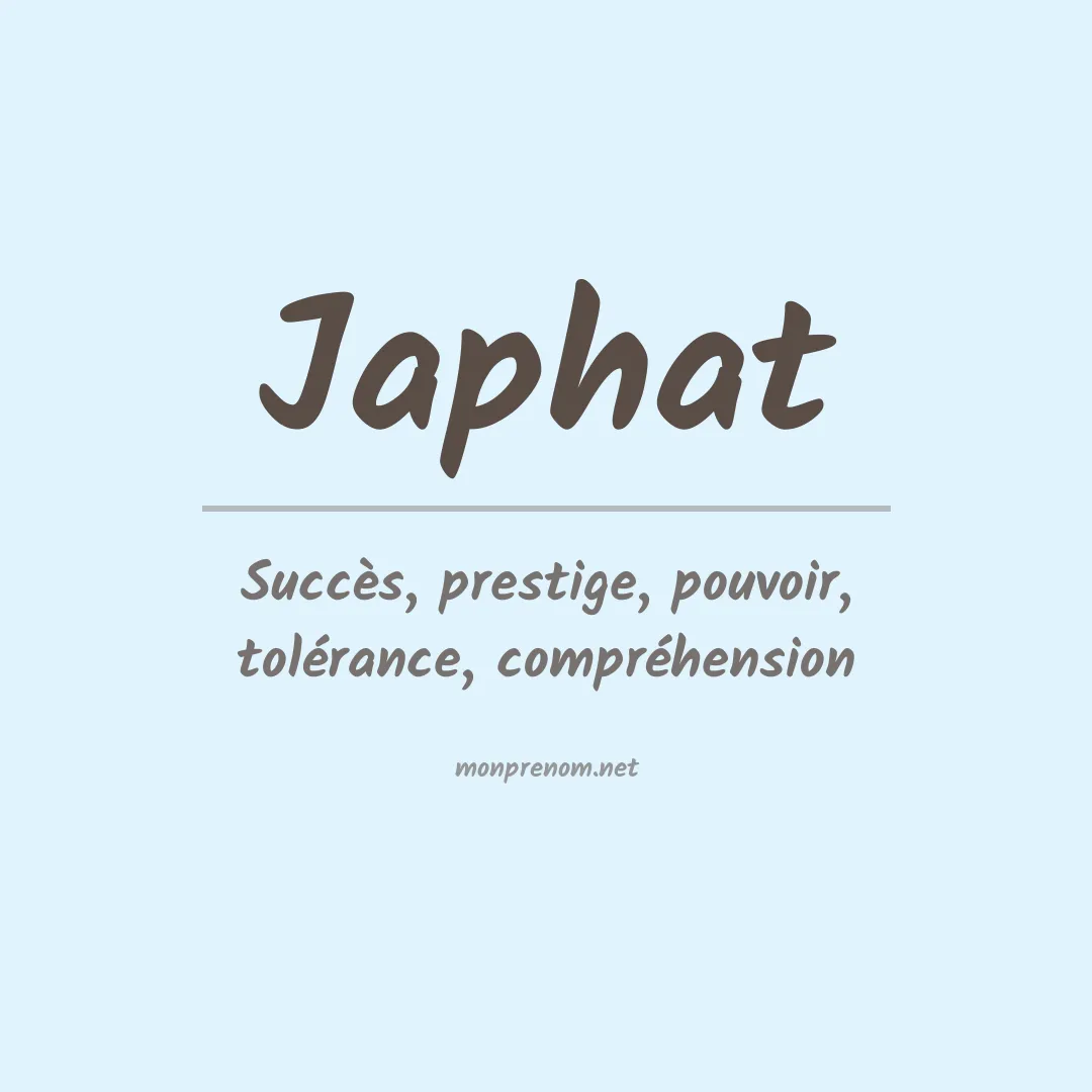 Signification du prénom Japhat