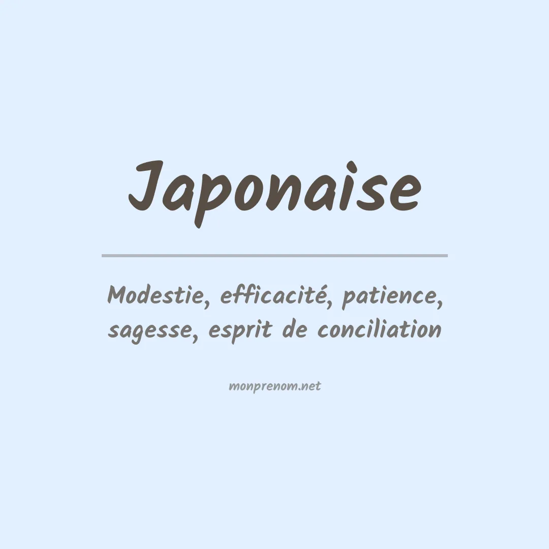 Signification du prénom Japonaise
