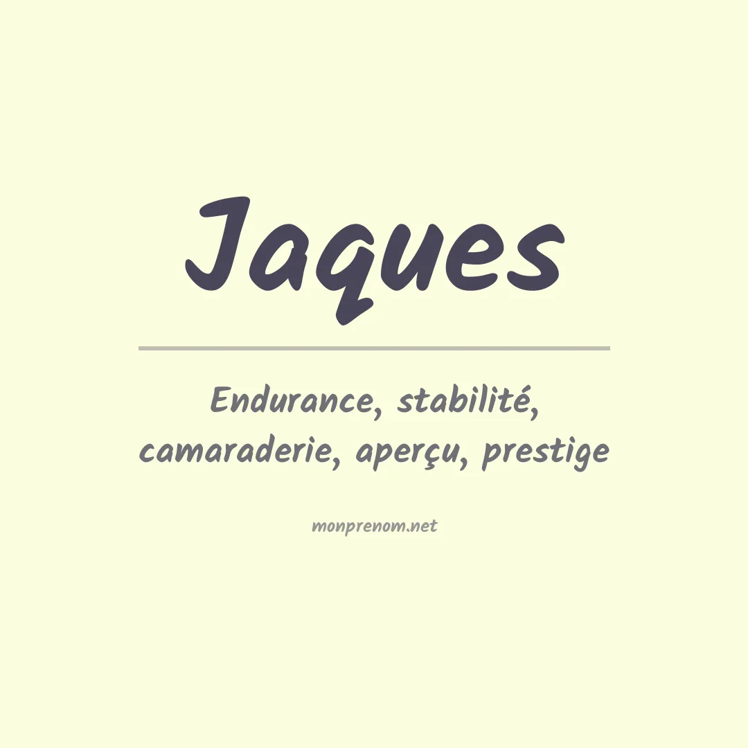 Prénom Jaques