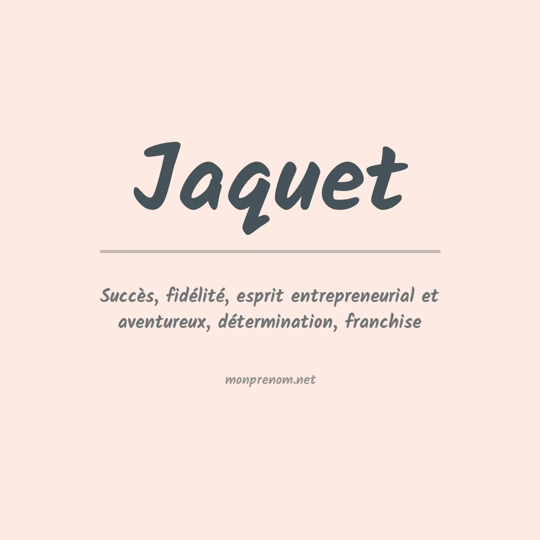 Prénom Jaquet