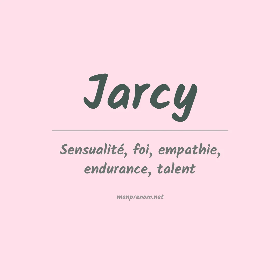Prénom Jarcy
