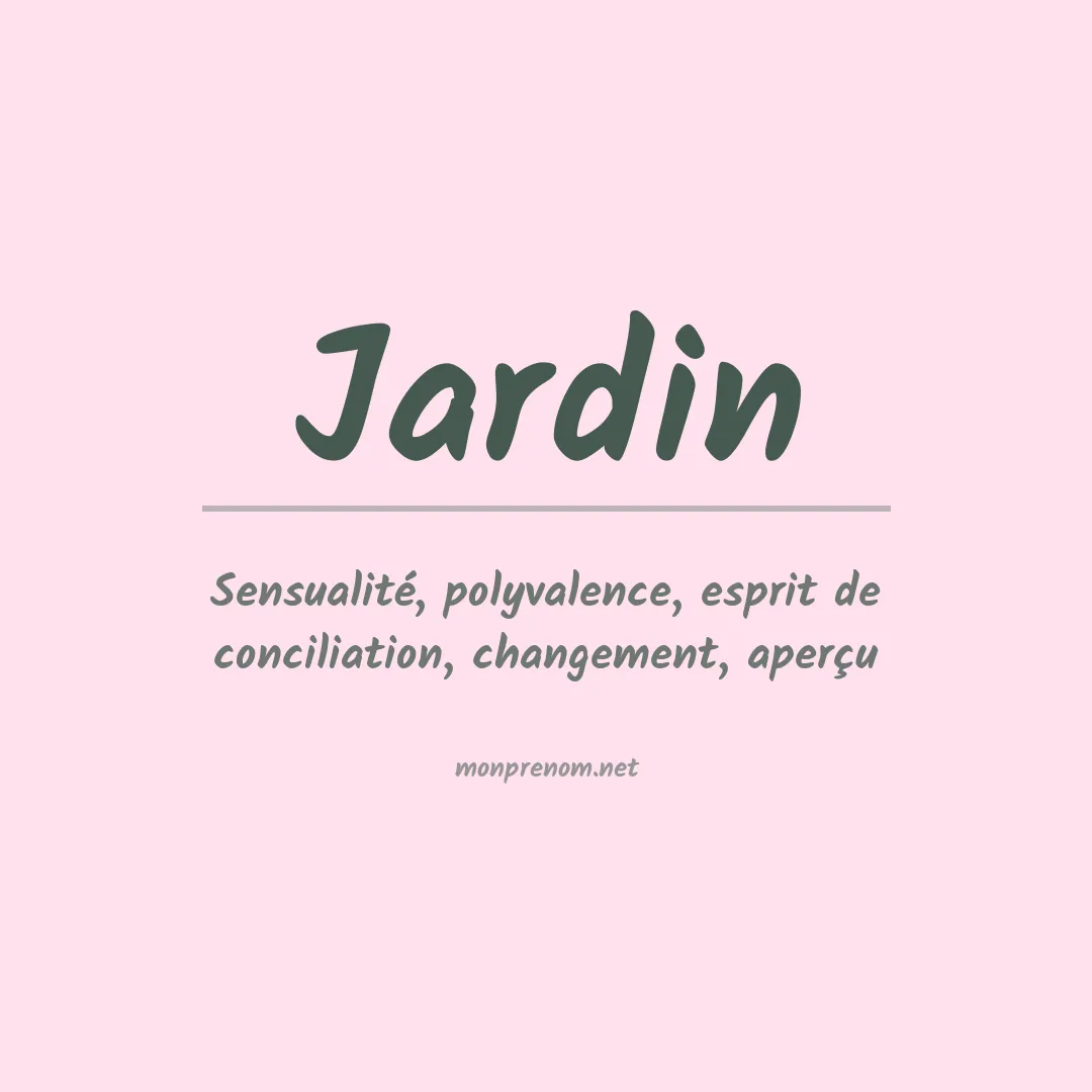 Prénom Jardin