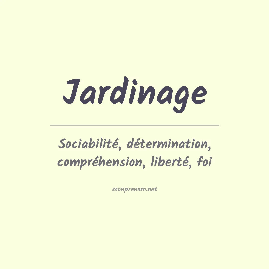 Prénom Jardinage