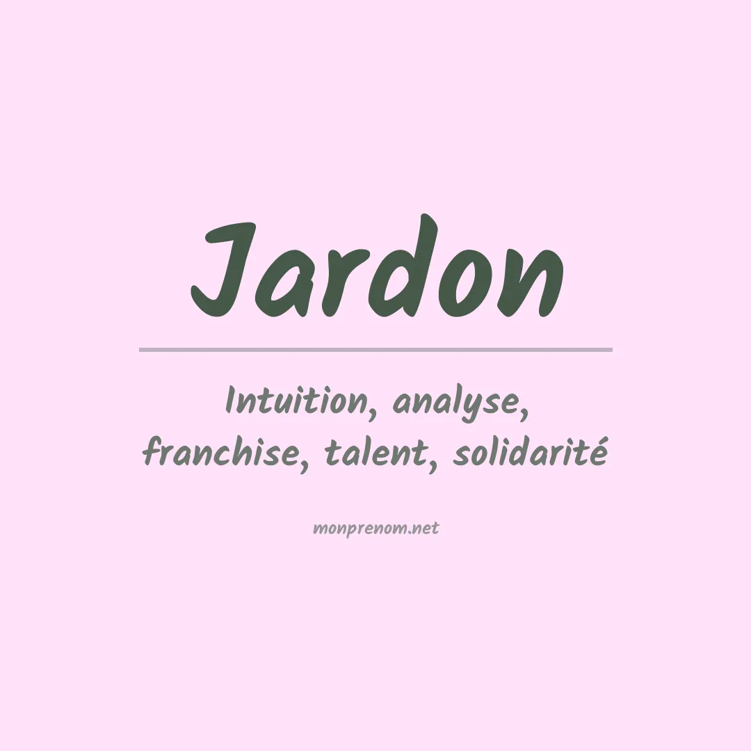 Prénom Jardon