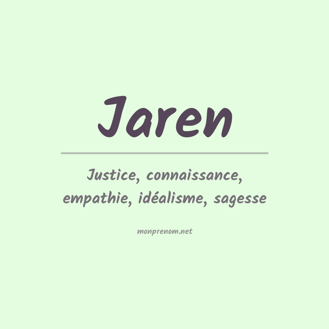 Prénom Jaren