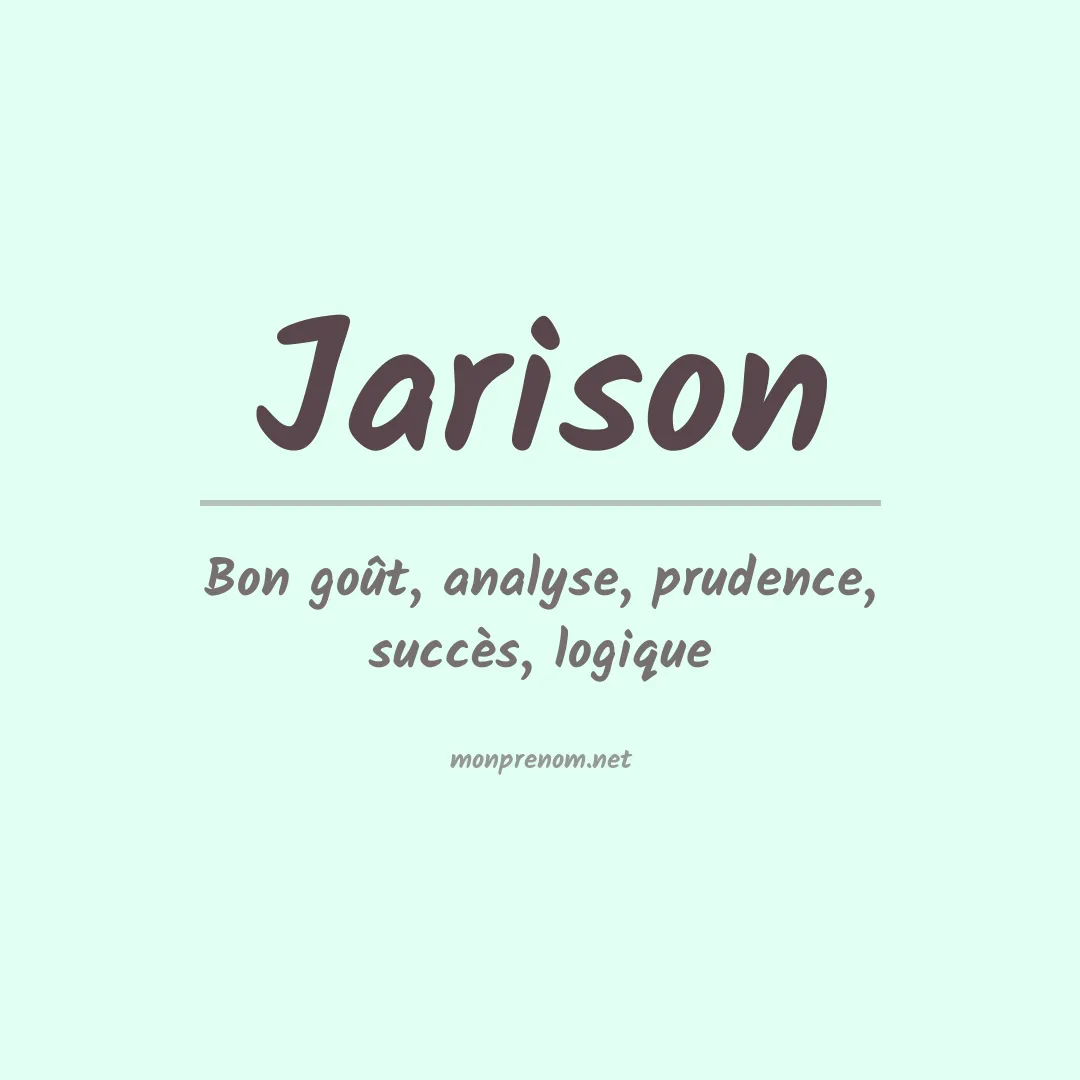 Prénom Jarison