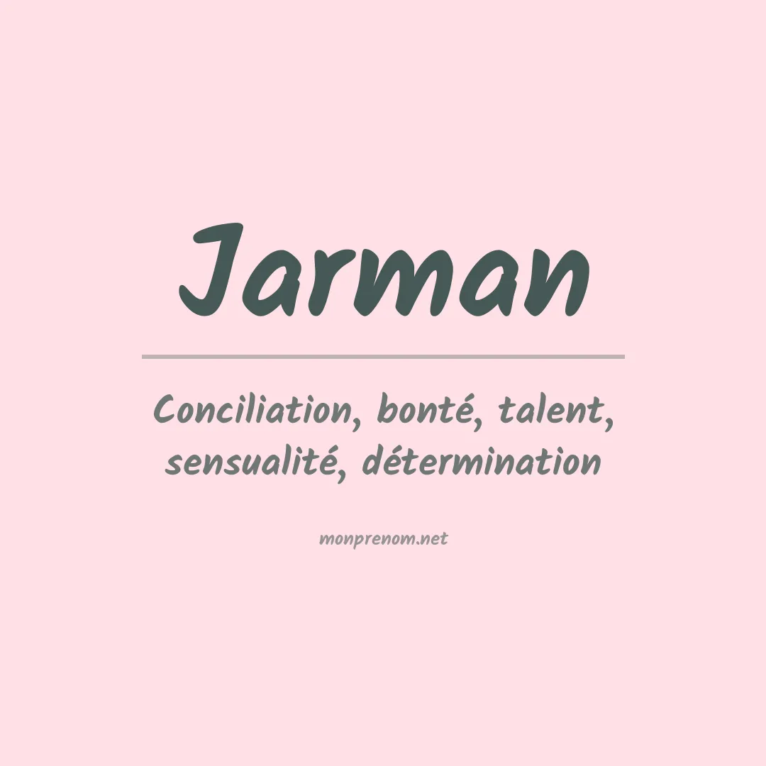 Prénom Jarman