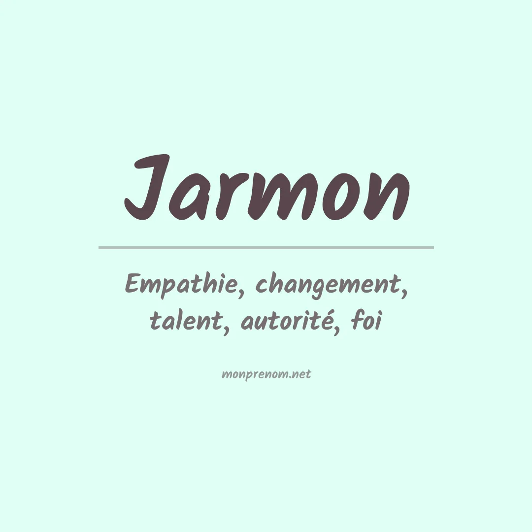 Prénom Jarmon