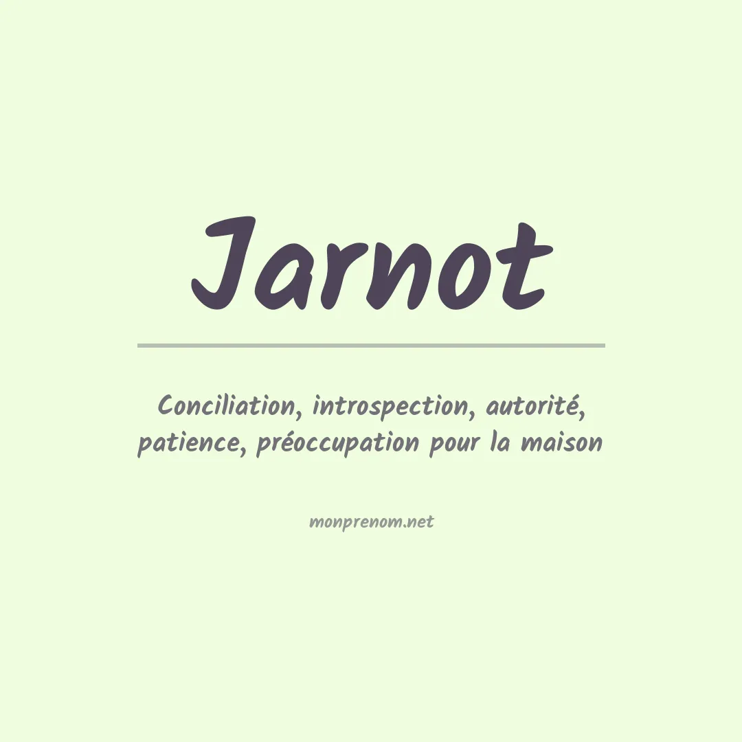 Prénom Jarnot