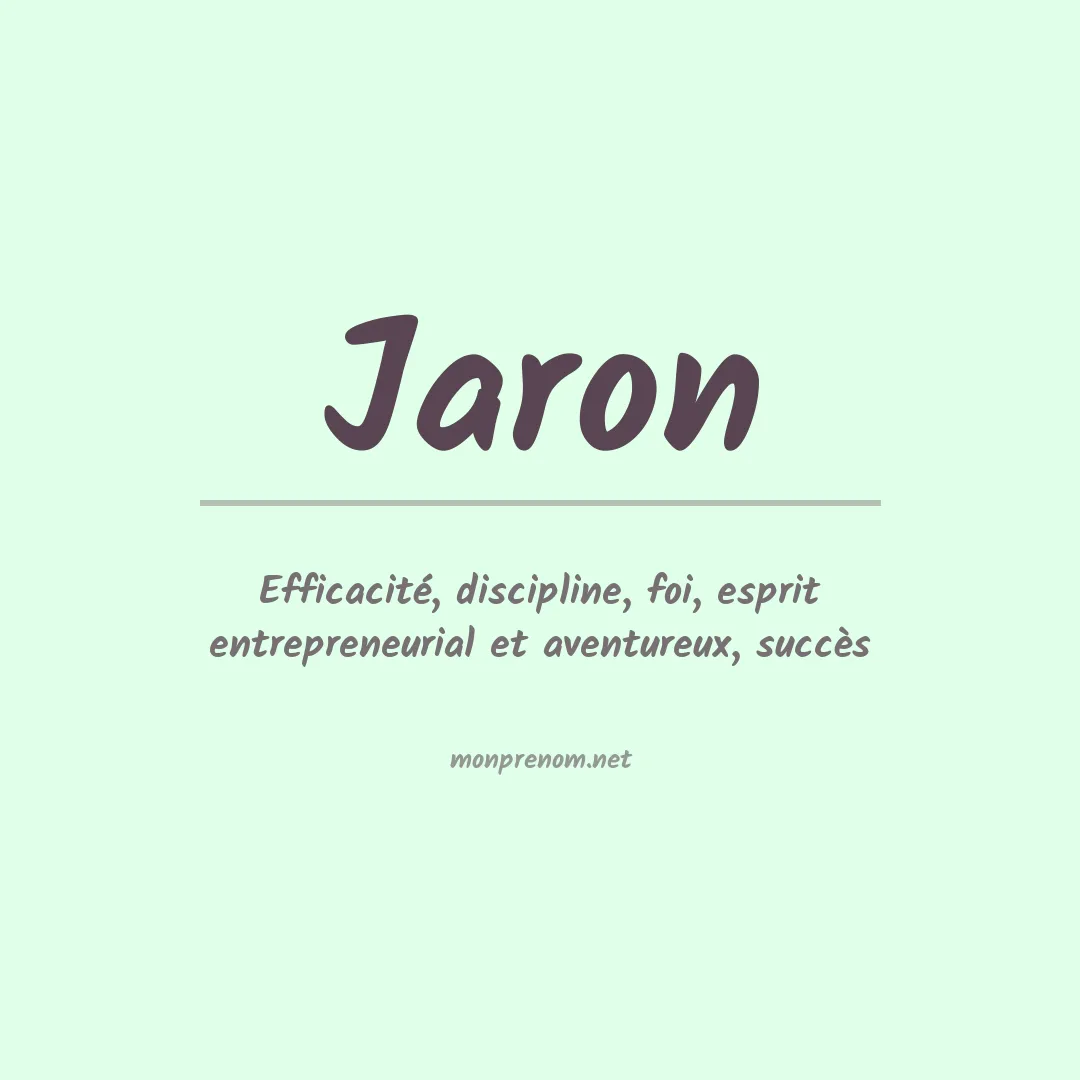 Prénom Jaron